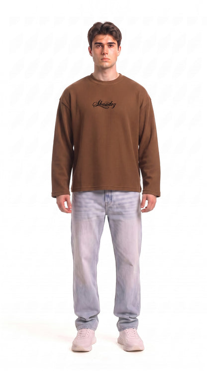SHAADOZ full sleeves waffle t-shirt
