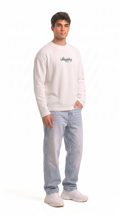 SHAADOZ full sleeves waffle t-shirt