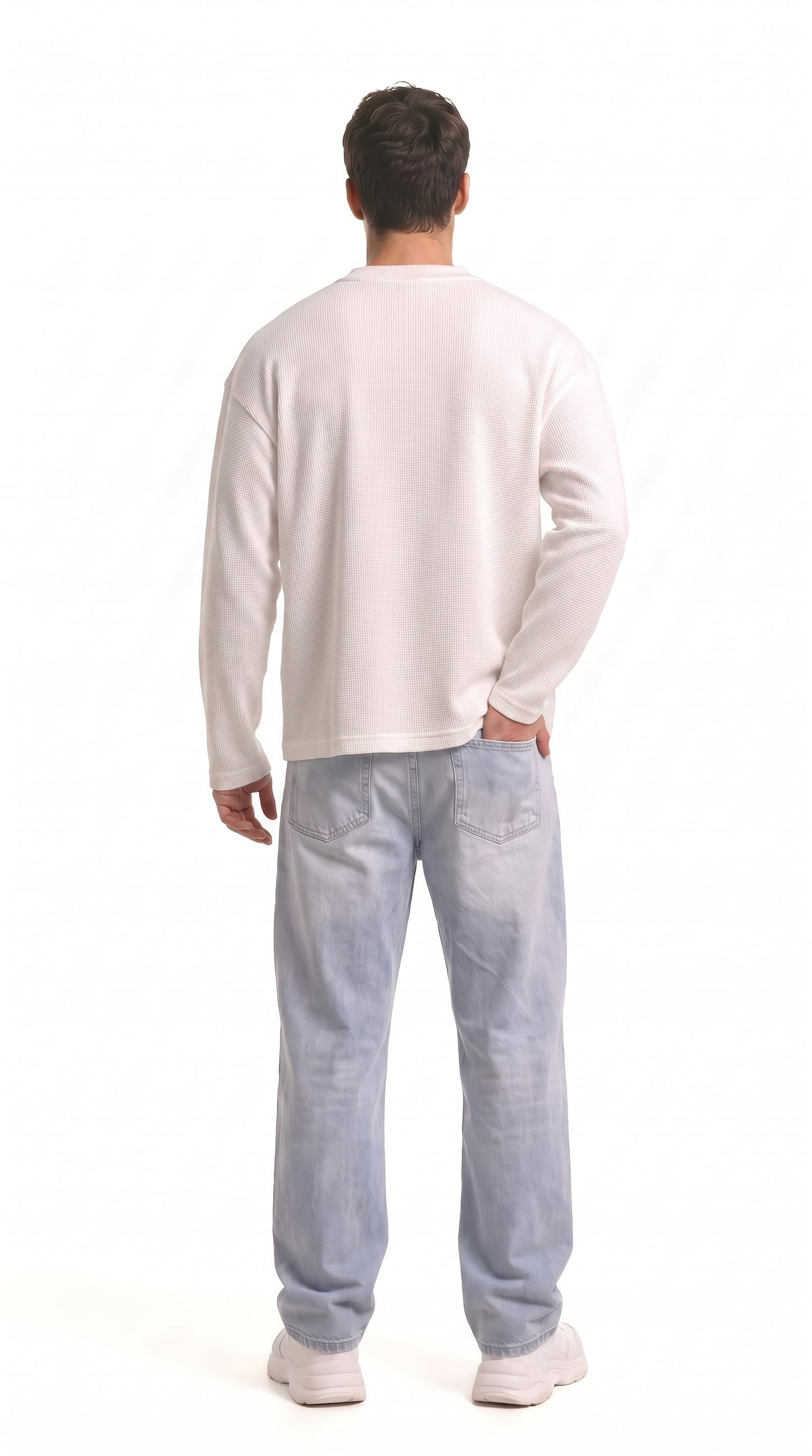 SHAADOZ full sleeves waffle t-shirt