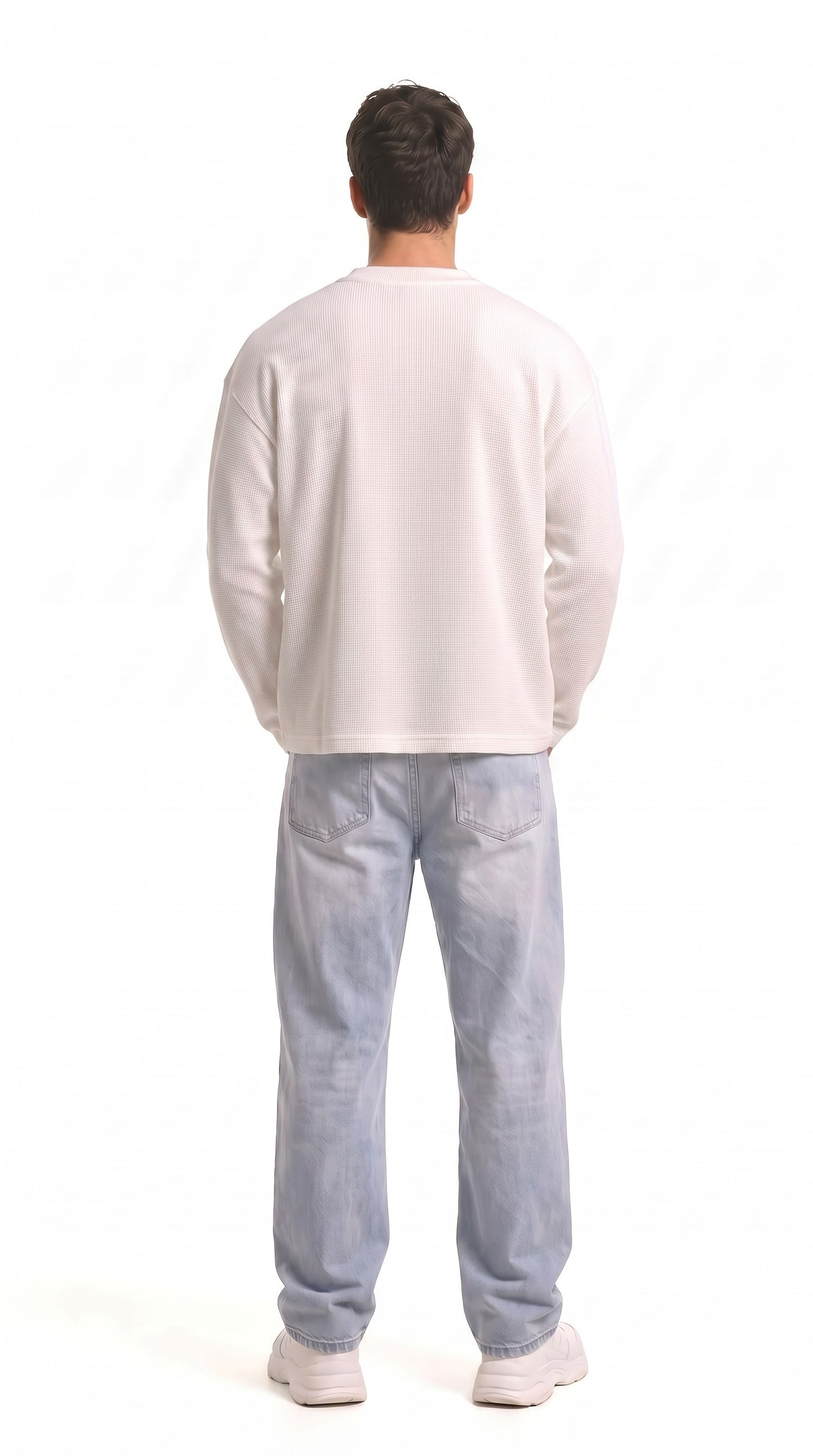 SHAADOZ full sleeves waffle t-shirt