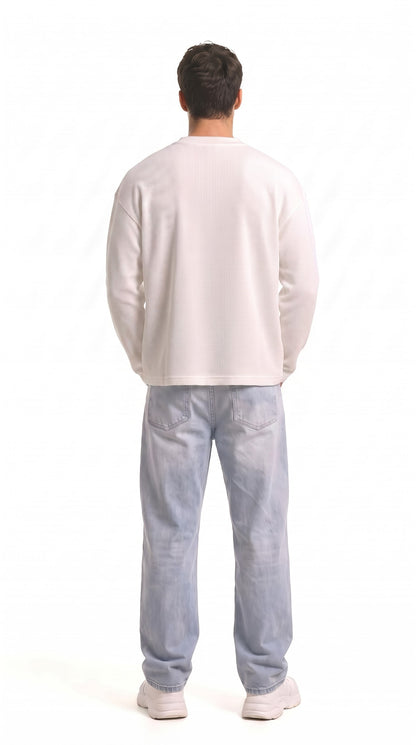SHAADOZ full sleeves waffle t-shirt