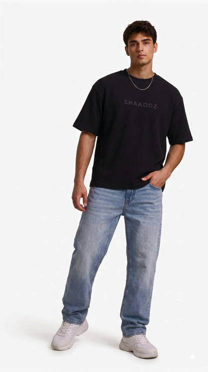 SHAADOZ Half sleeves waffle t-shirt