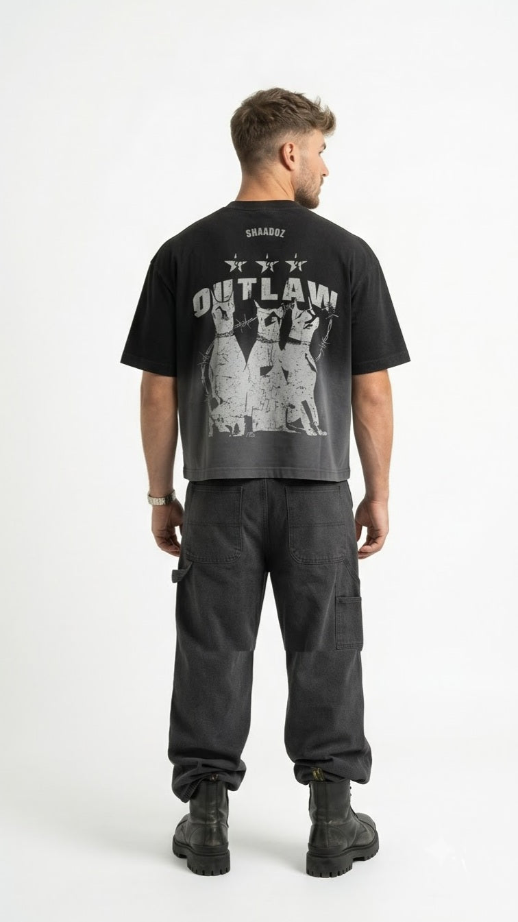 SHAADOZ Boxy fit outlaw t-shirt