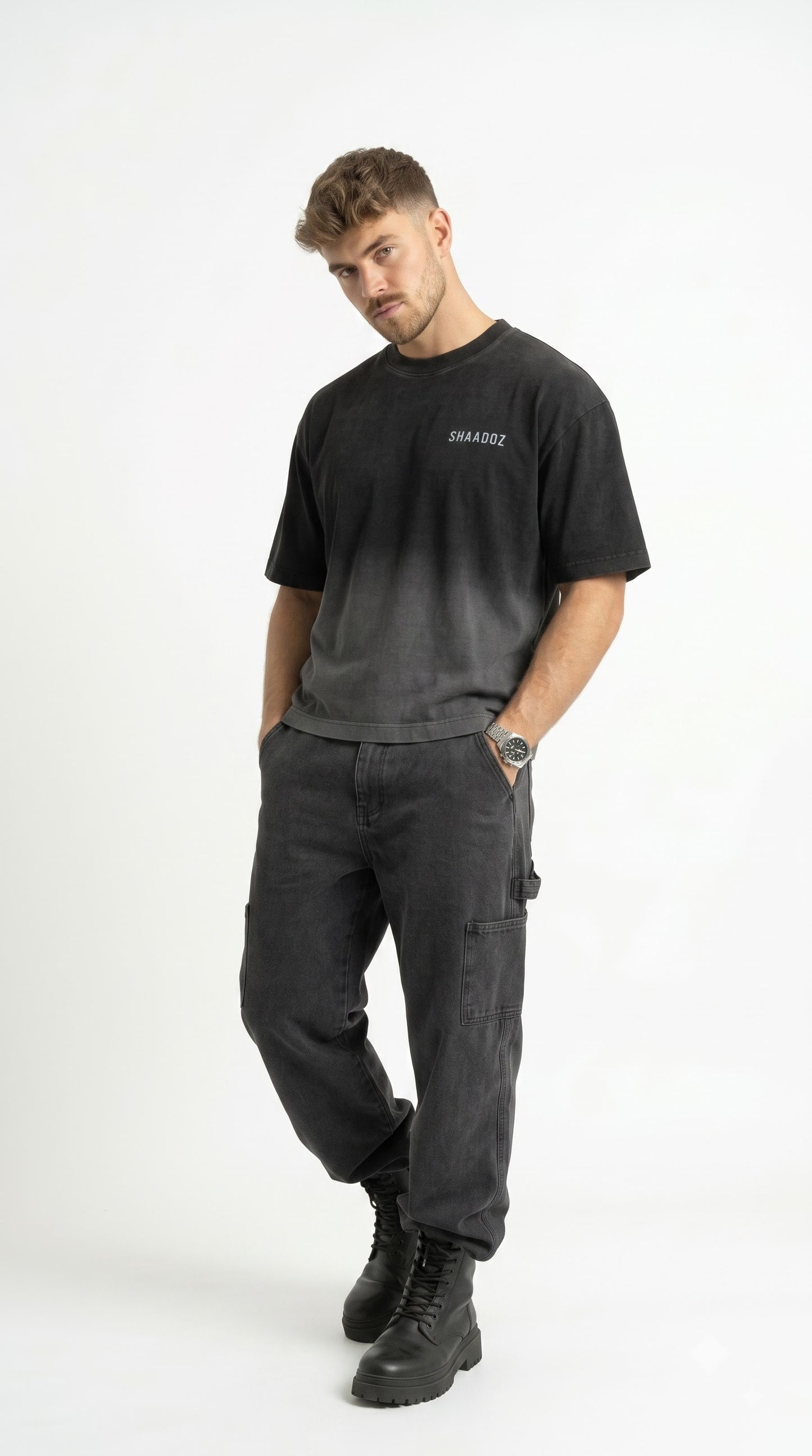SHAADOZ Boxy fit outlaw t-shirt