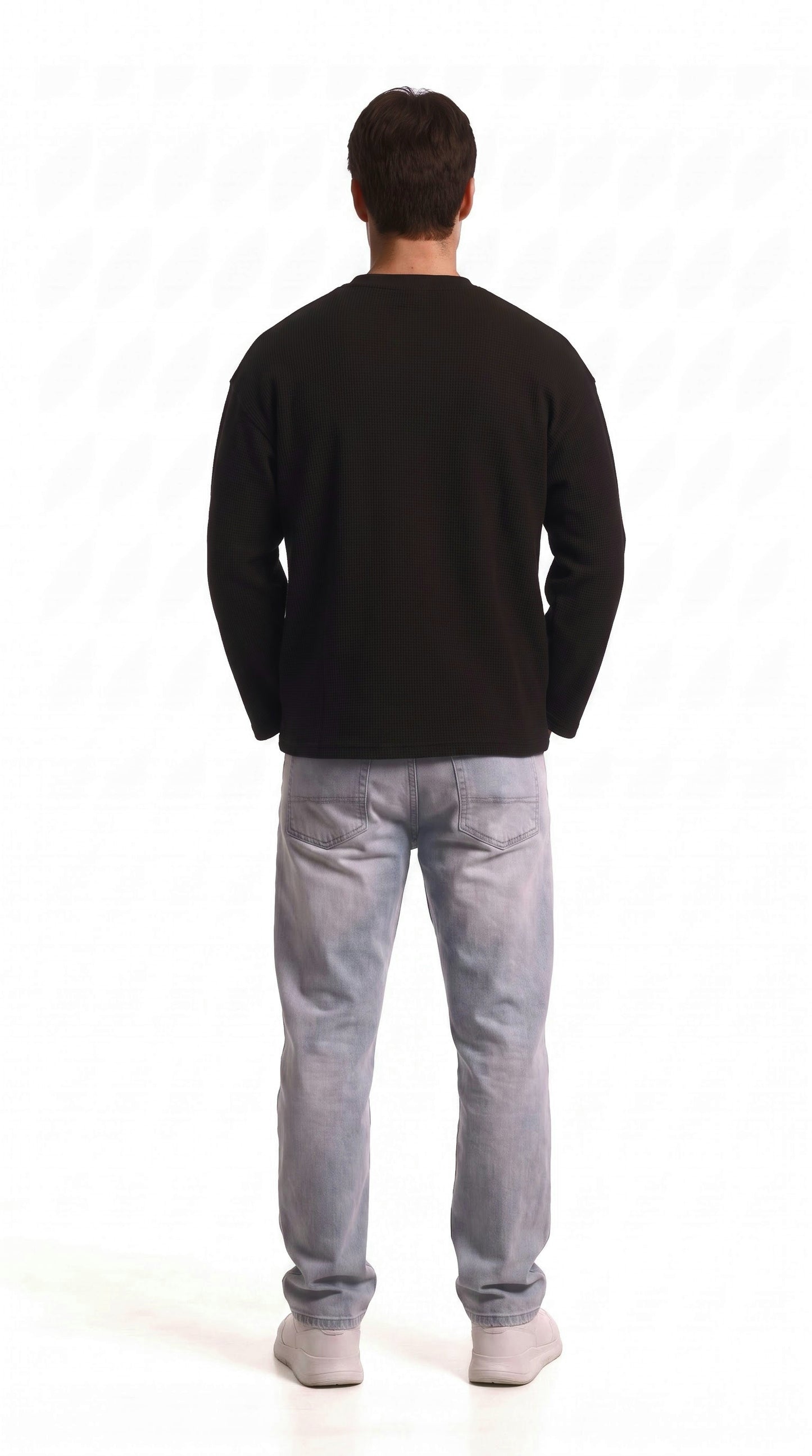 SHAADOZ full sleeves waffle t-shirt