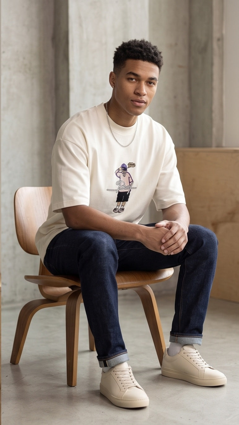 Oversized embroidery t-shirt