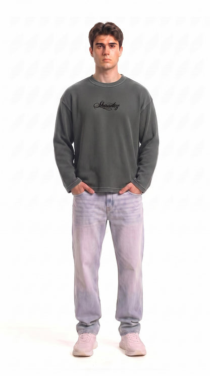 SHAADOZ full sleeves waffle t-shirt