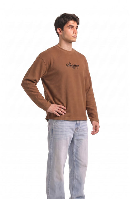 SHAADOZ full sleeves waffle t-shirt