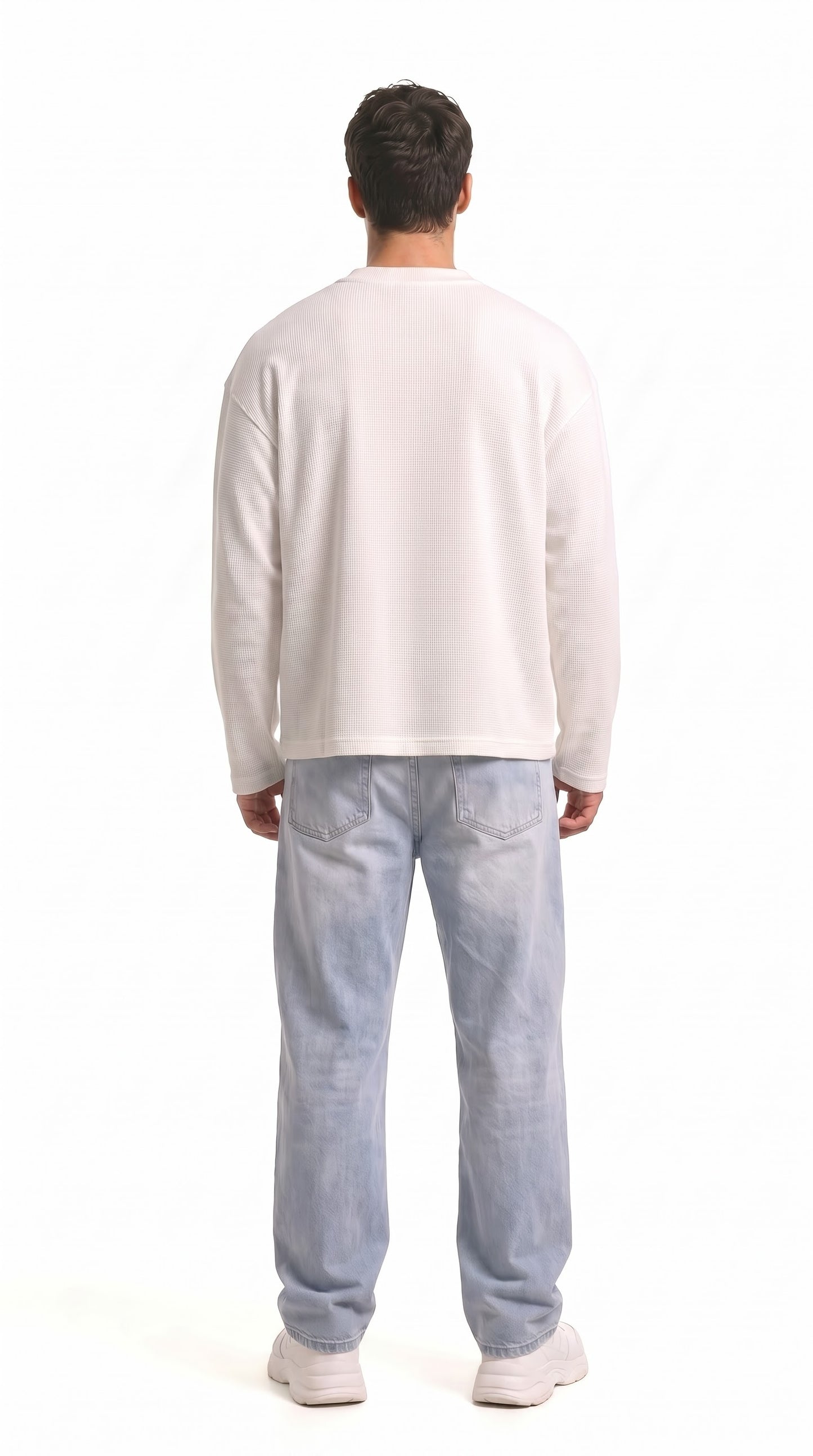 SHAADOZ full sleeves waffle t-shirt