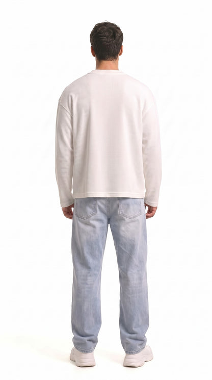SHAADOZ full sleeves waffle t-shirt