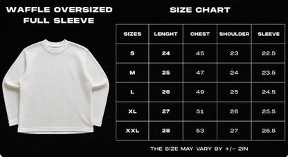 SHAADOZ full sleeves waffle t-shirt