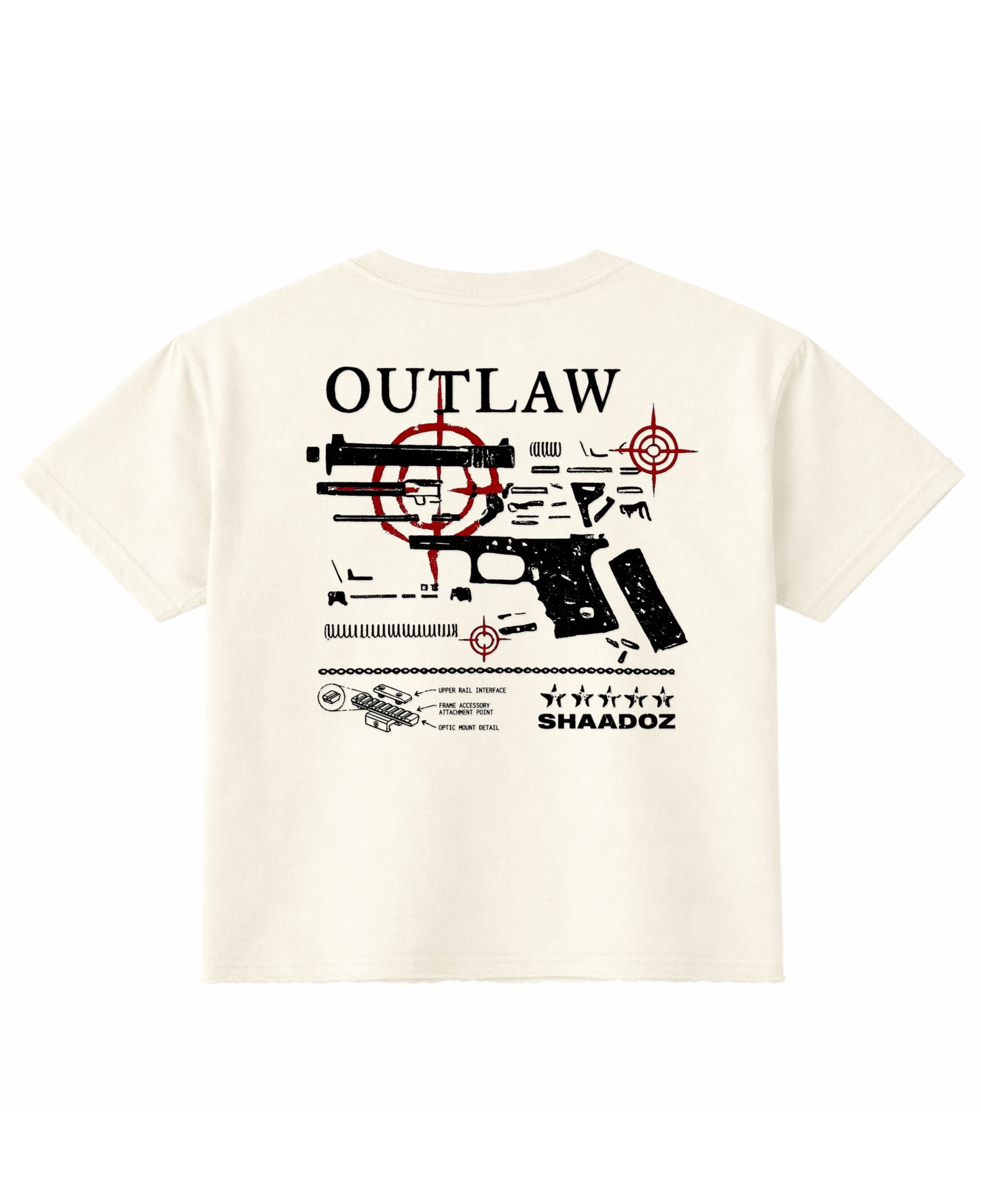 Off White Boxy Fit T-shirt Back Design